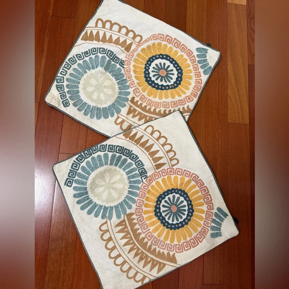 PIER ONE Decorative Throw Pillow Cases 18x18 (Set of 2)